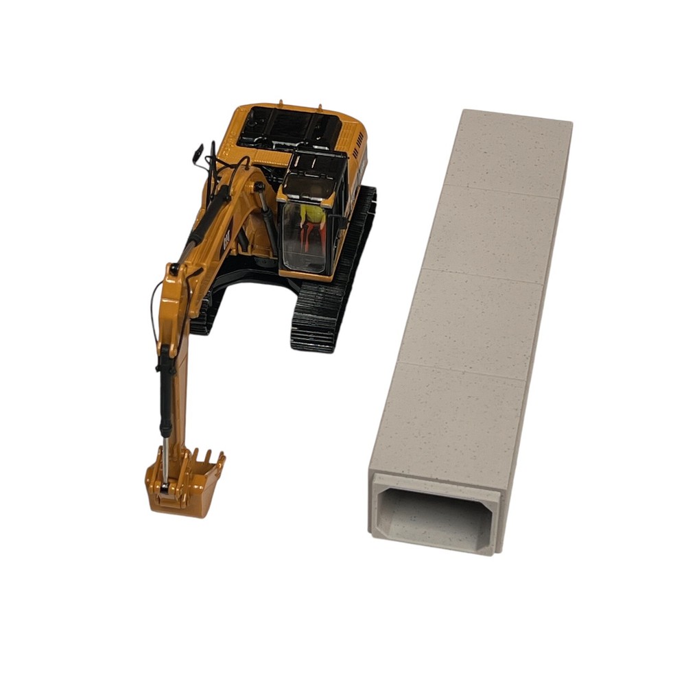 Precast Concrete Box Culvert Scale Model 1/50 4 Peice Set