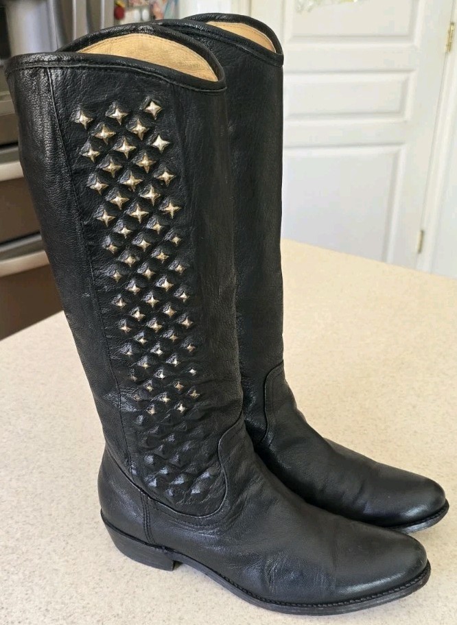 Frye Leather Black Boots Women's 6.5B