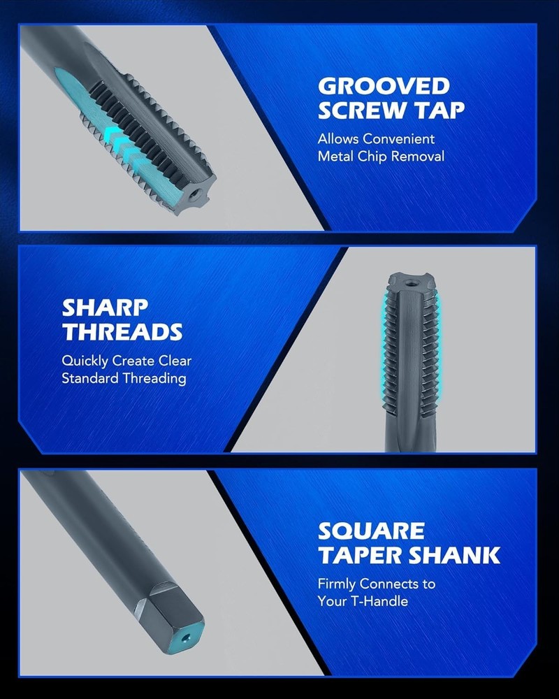 172pc Thread Repair Kit with Drill Bits & Taps