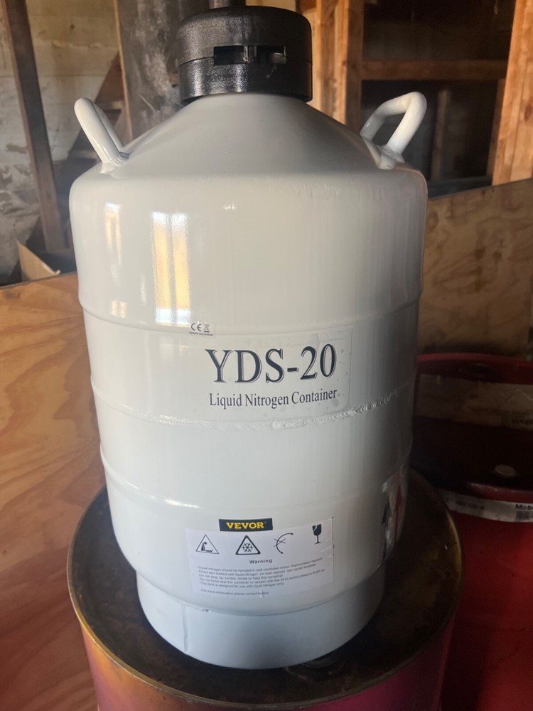 20L Liquid Nitrogen Tank Aluminum Alloy Liquid Nitrogen Container with 6 Caniste