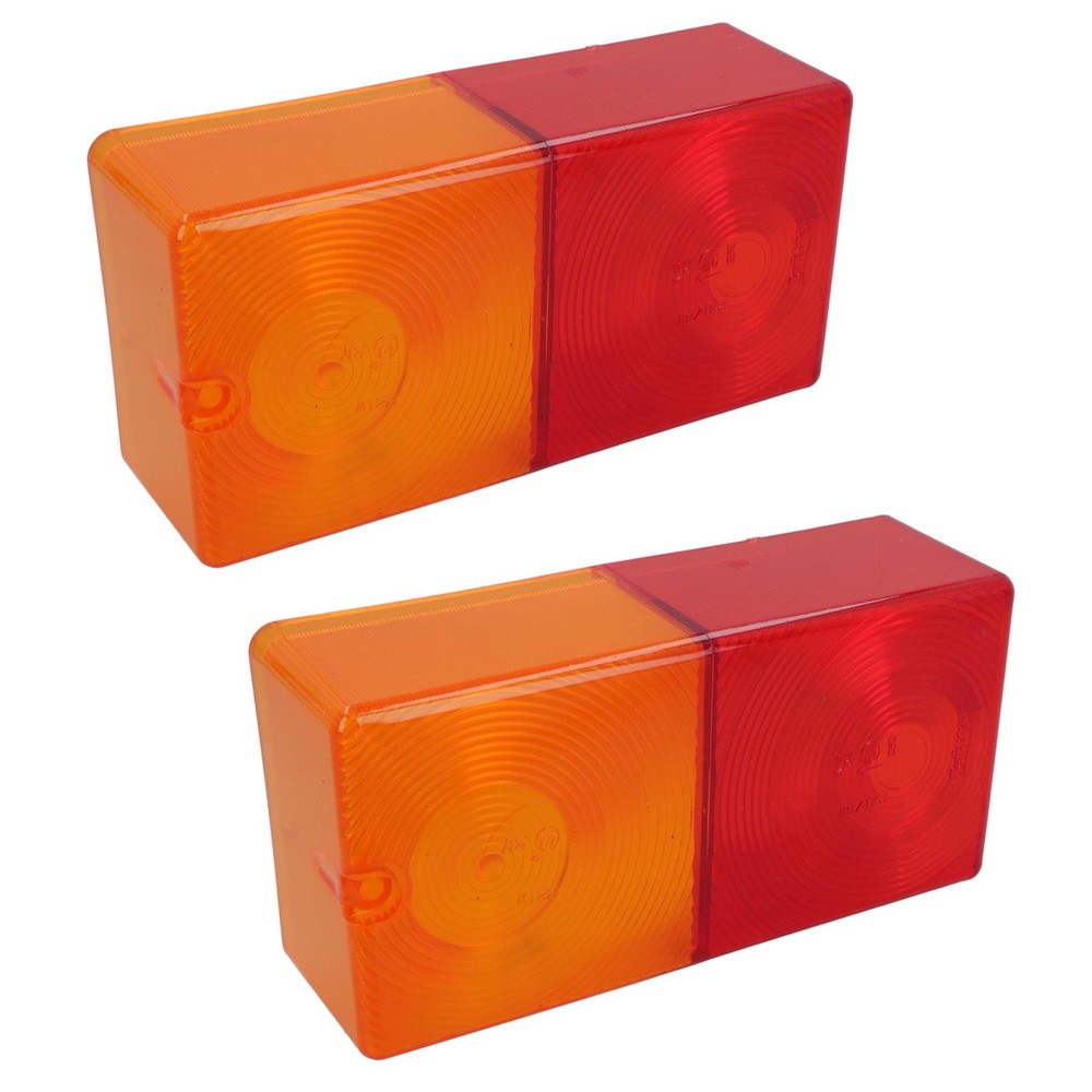 Pair Replacement Rear Trailer Light Combination Lamp Lens Genuine Britax