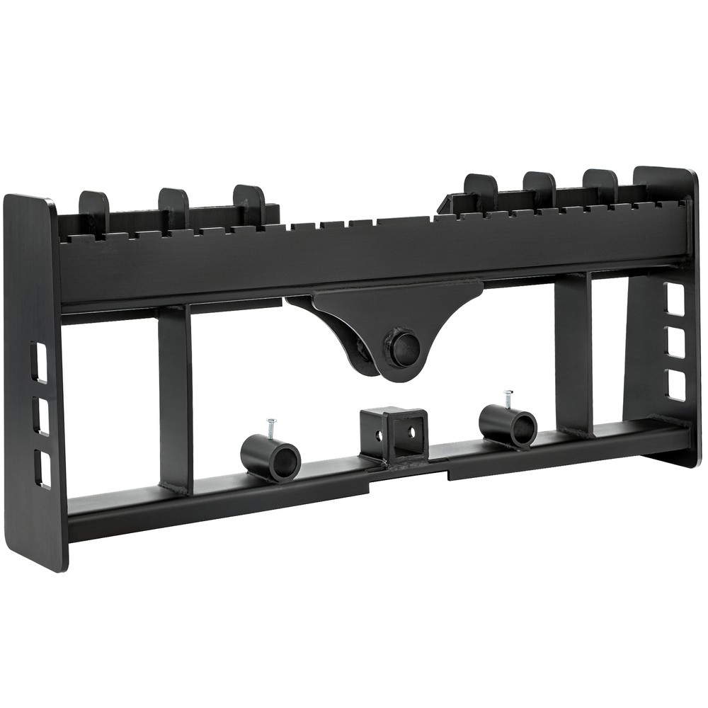 48" 4000lbs Skid Steer Pallet Fork Quick Attach W/Receiver Hitch & Spear Sleeves