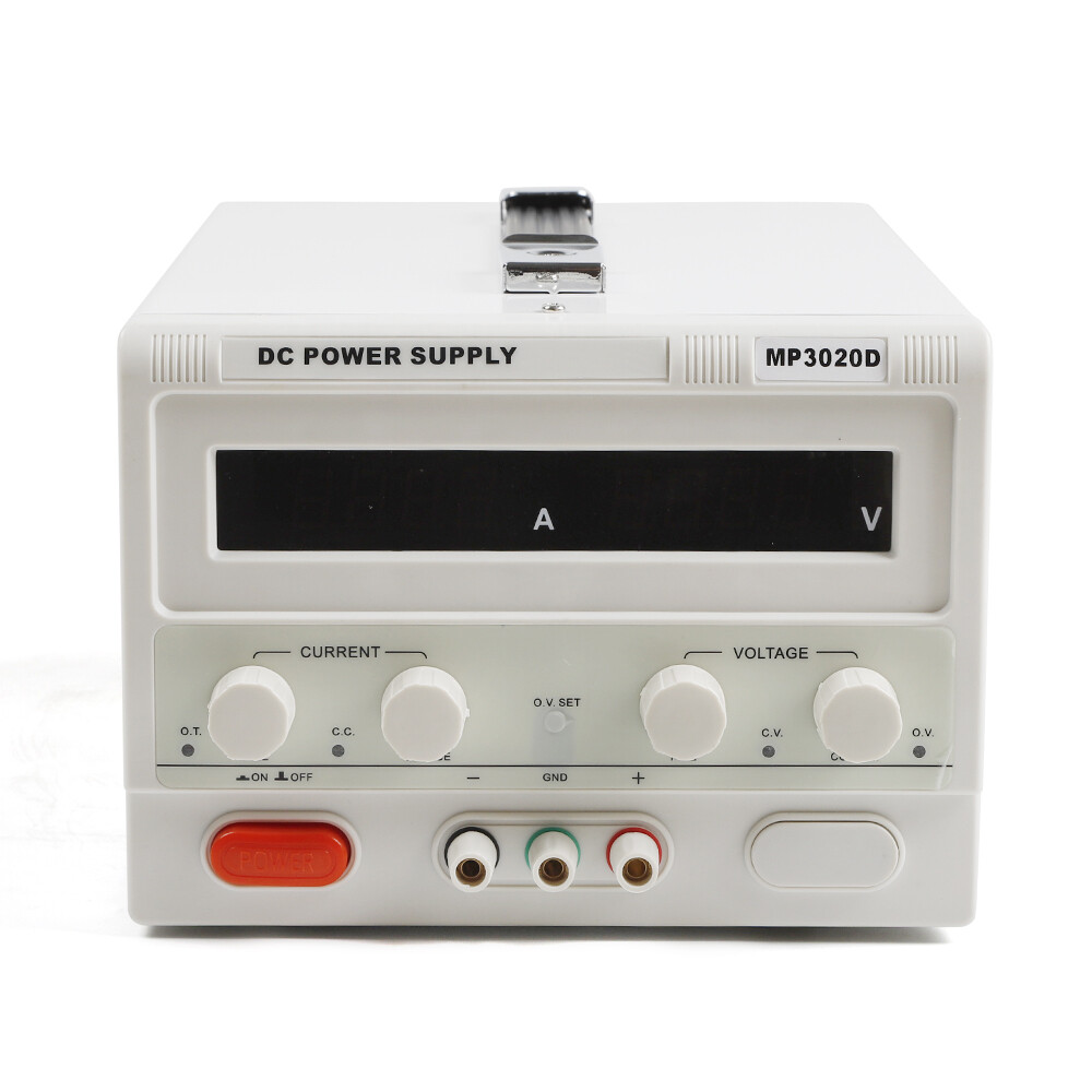 DC Power Supply Variable 30V 20A Adjustable High Precision Digital & Power Cord