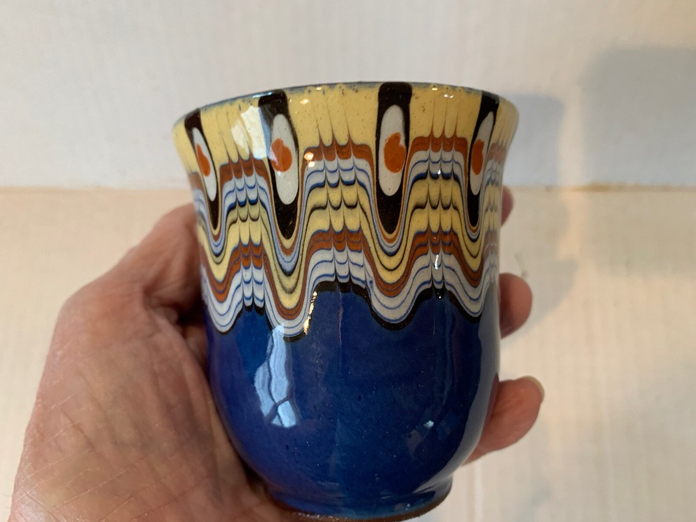 Redware Art Pottery Candle Cup Holder
