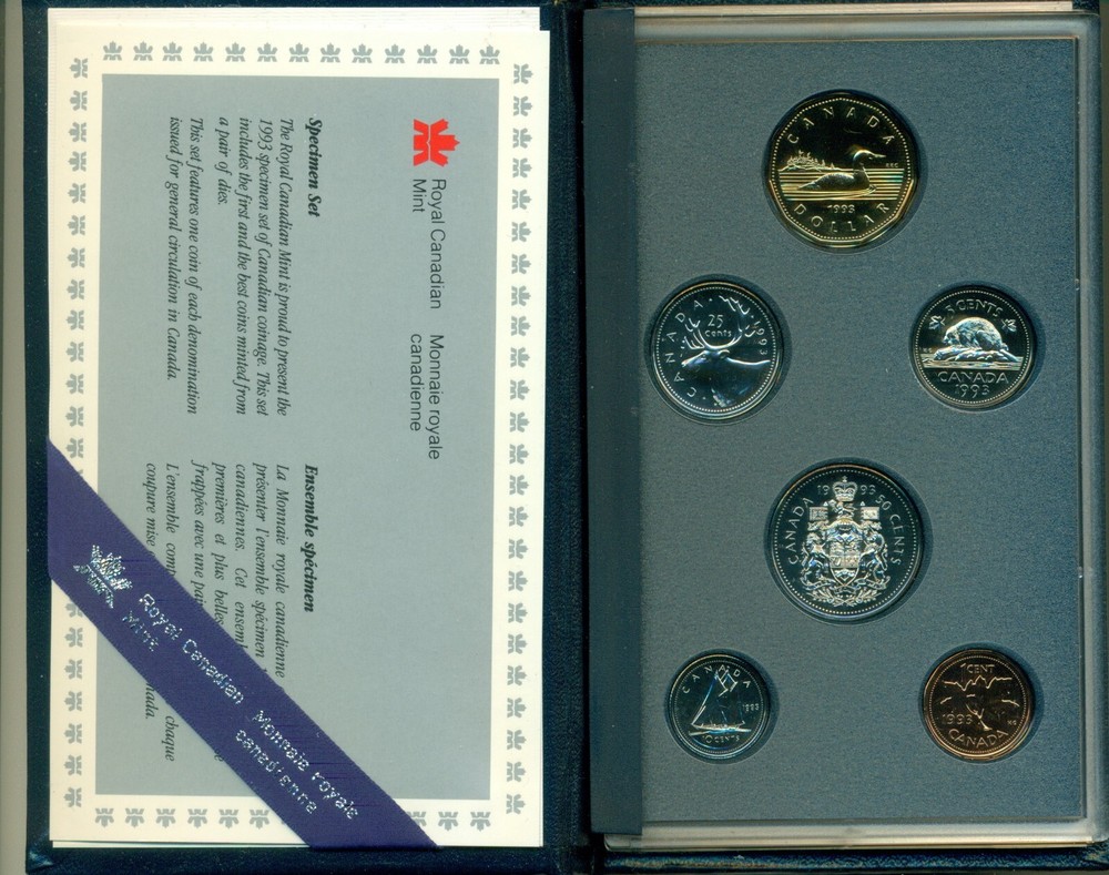 1993 CANADA SPECIMEN COIN SET, GREAT PRICE!