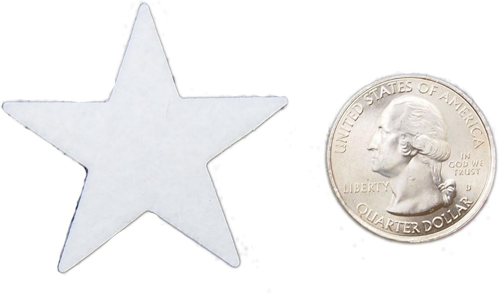 1.5 Inch Stiff Felt Stars 88Pc (White)