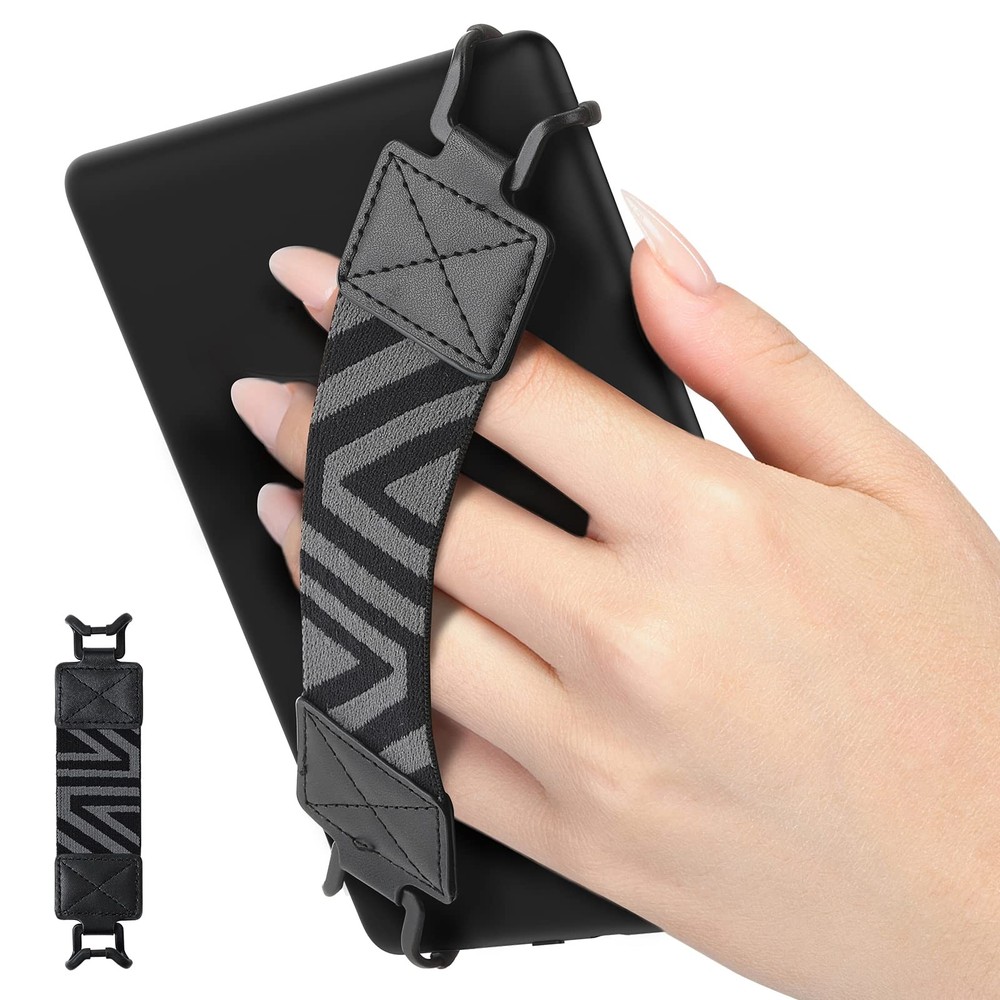 MoKo Security Hand-Strap for 6-8" Kindle eReaders Fire 6-8 inches, 1-black