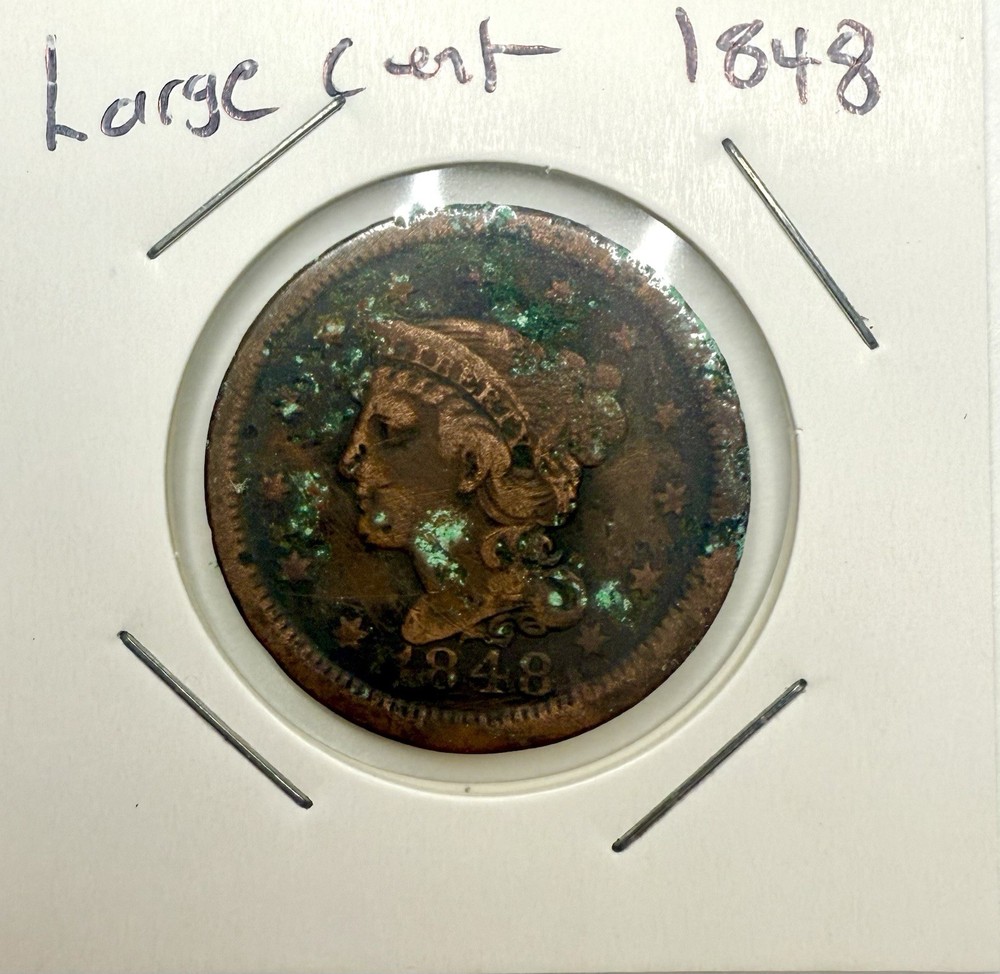 1848 Large Cent – Classic Copper with Environmental Wear