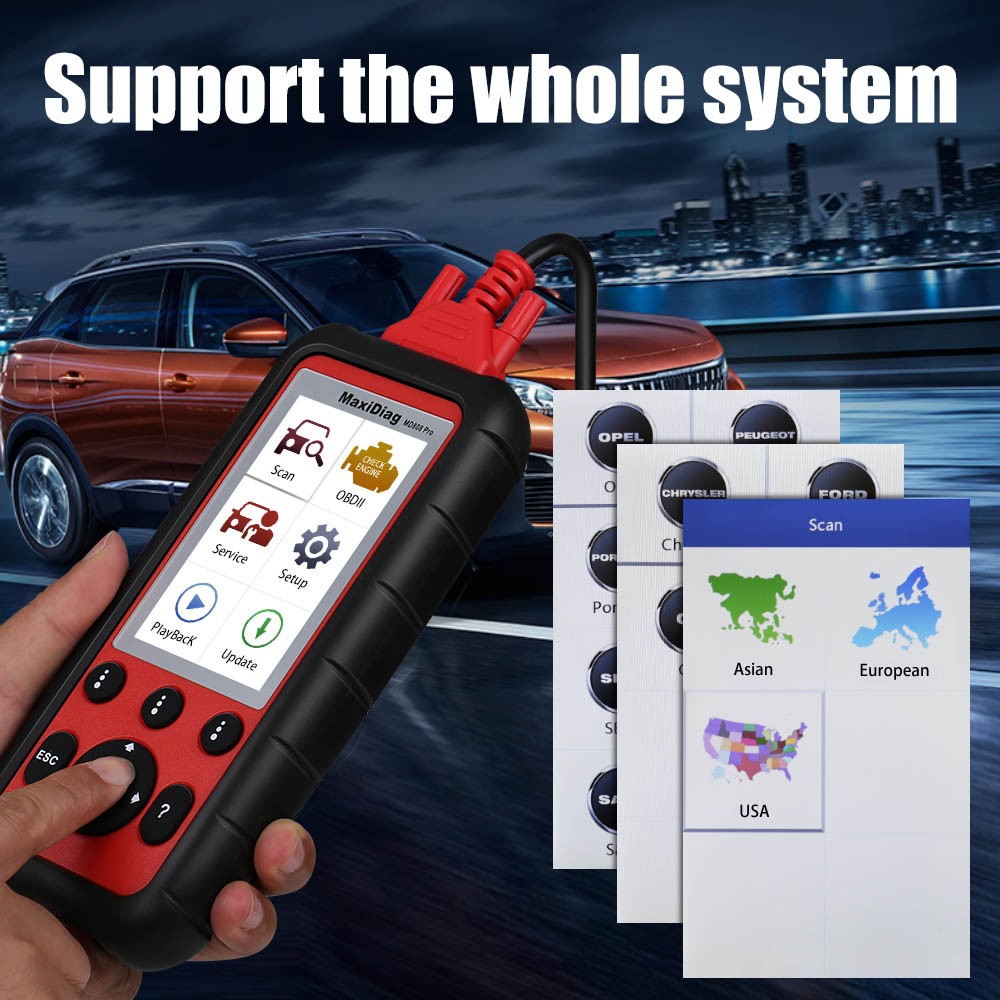 Autel MaxiDiag MD808 Pro All System Scanner OBD2 Code Reader EPB/SAS/BMS/DPF/SRS