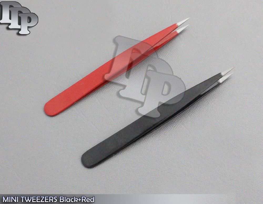 MINI TWEEZERS SHARP -Color RED+BLACK