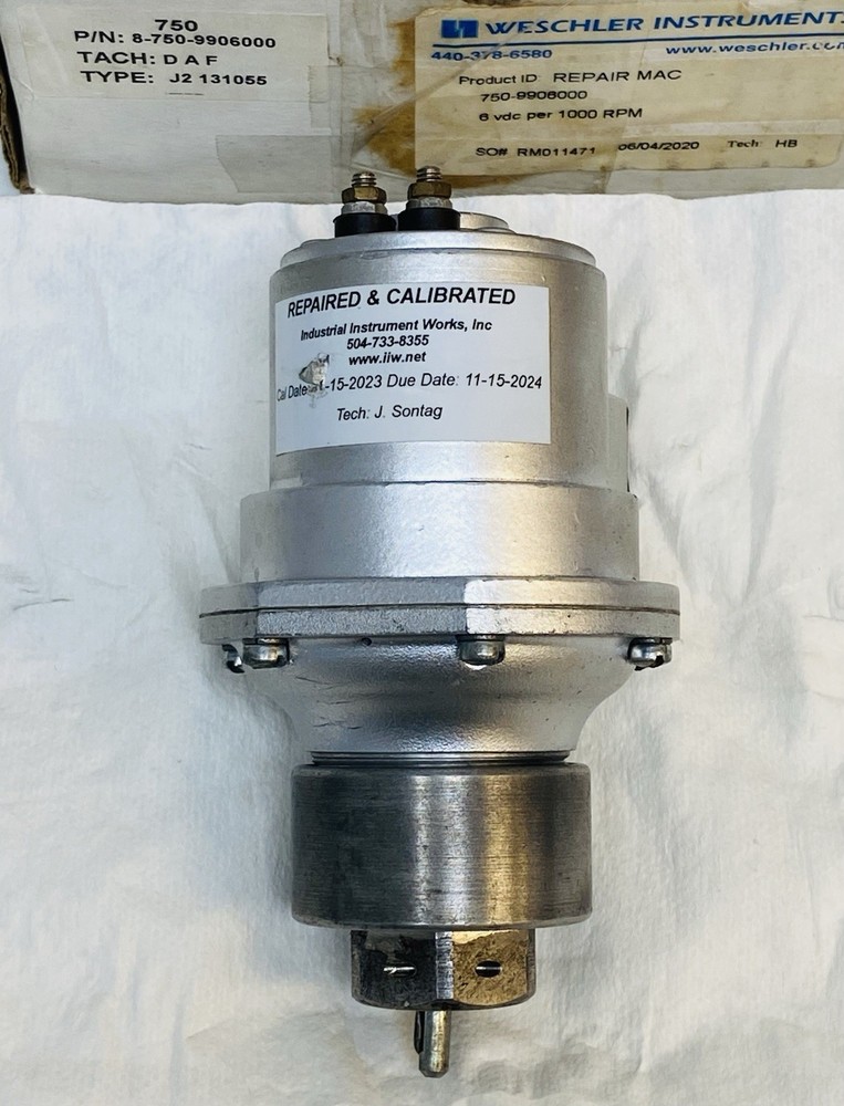 WESTCON 750 Type J2 – DC Tachometer Generator