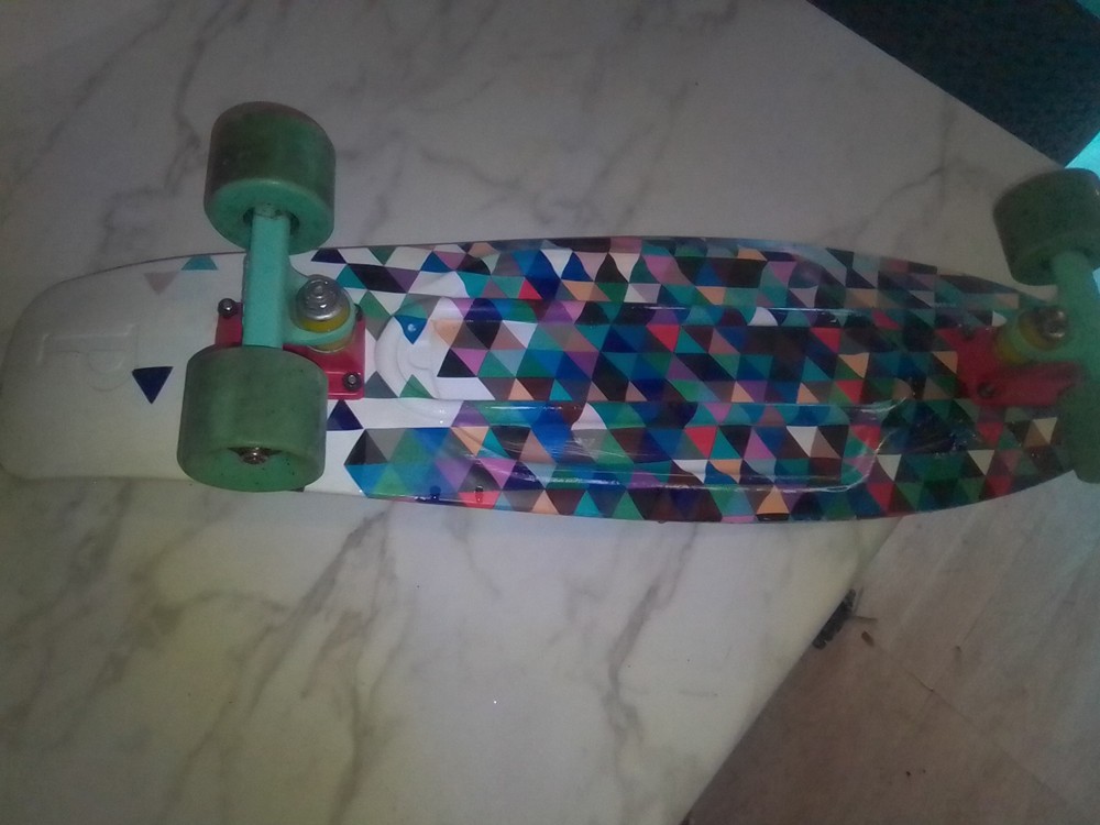 Penny Australia Penny Board with 80's Block Print Pattern