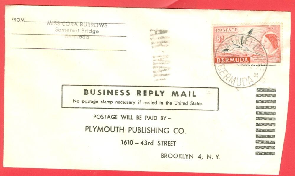 Bermuda + Grenada 2 diff BUSINESS REPLY Cover to USA