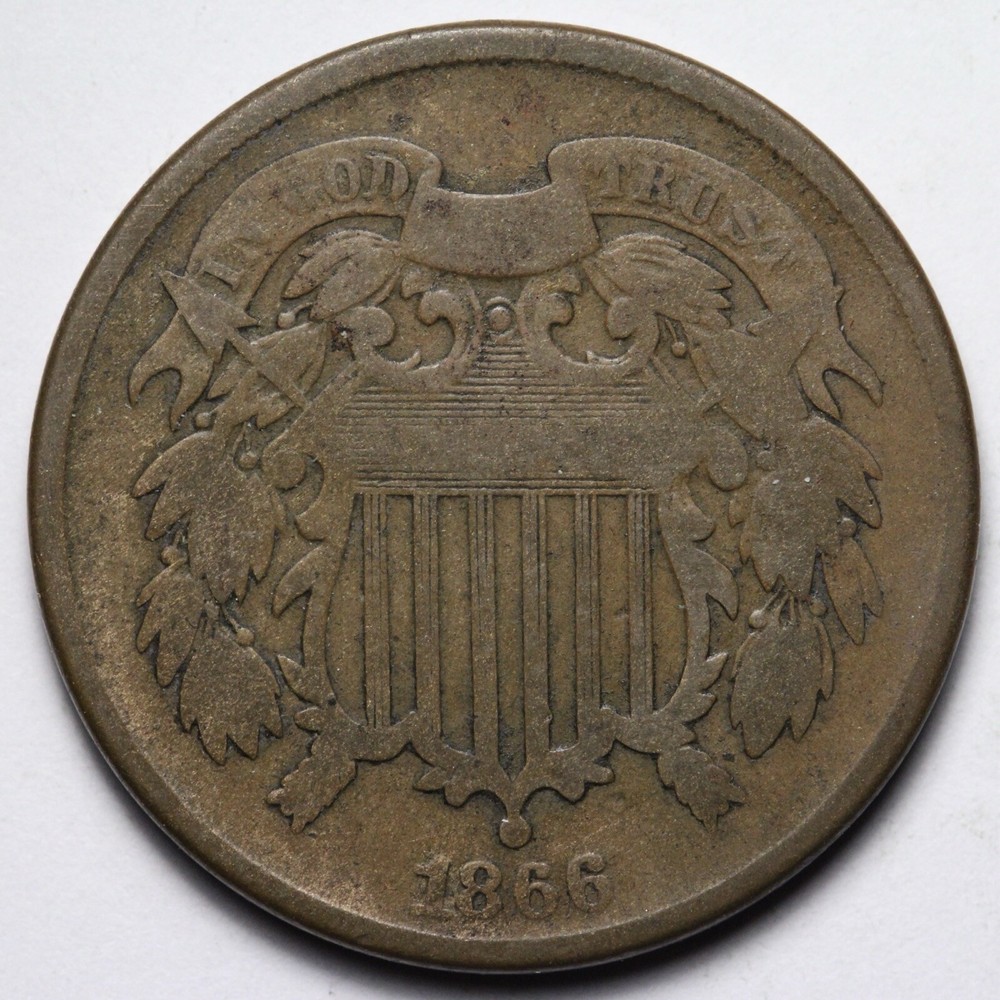 1866 Two Cent Piece FINE E346 IGCM