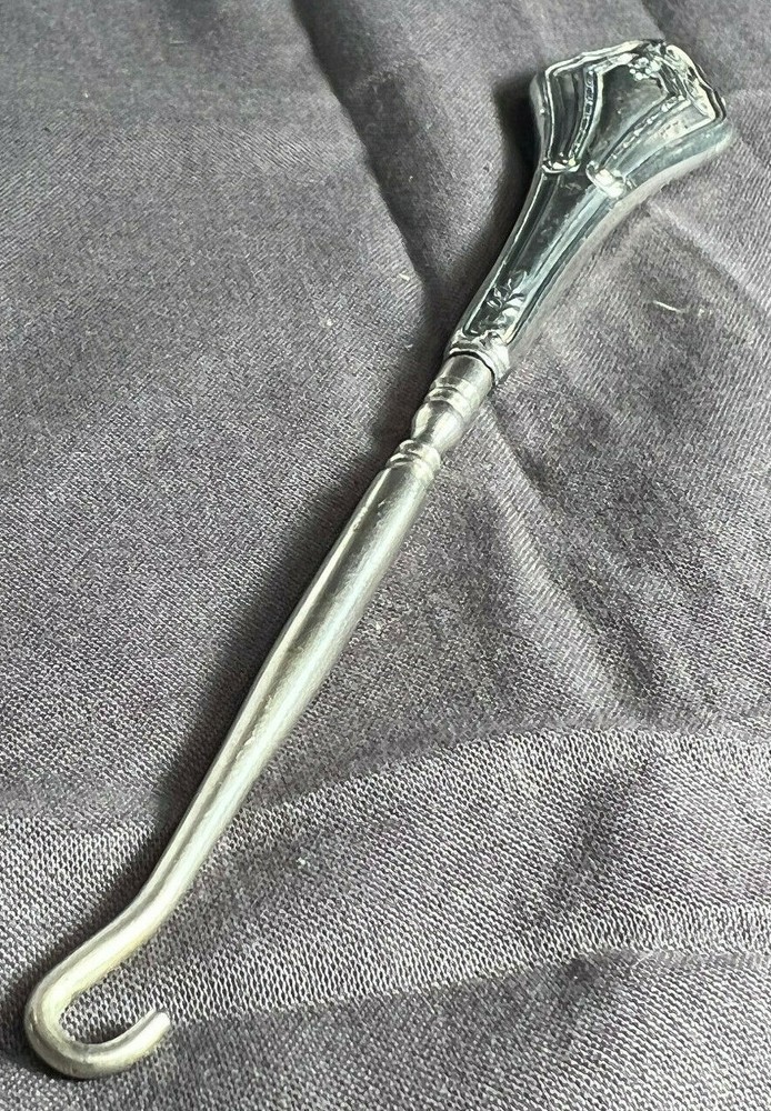 Victorian Webster Lace Puller Button Hook 30.15g Sterling Silver Handle