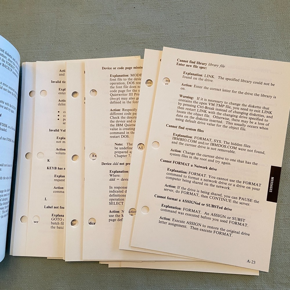 IBM Disk Operating System Version 3.30 Reference 1st Ed. 1987 Programming Family