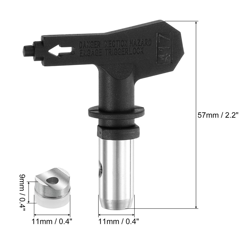 2pcs Reversible Spray Tips for Airless Sprayer 417 Paint Spray Nozzle, Black