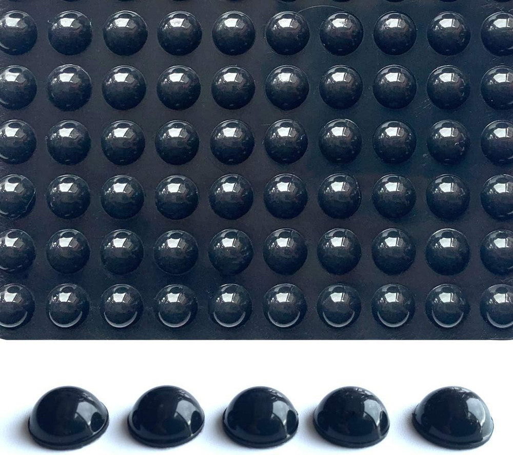 100 PCS Self-Adhesive Bumper Pads Hemispherical Shape Noise Dampening Rubber Fee