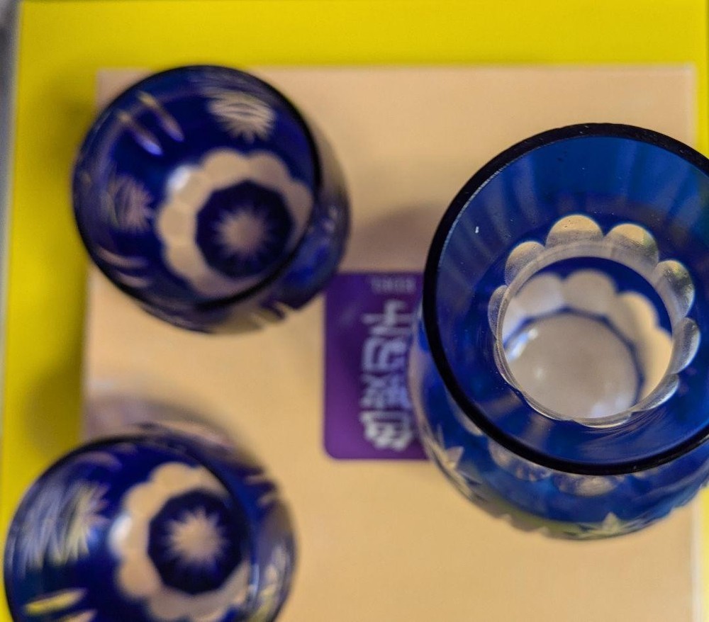 #Colored Kiriko New ❢ Beautiful item!! ️ Sake set