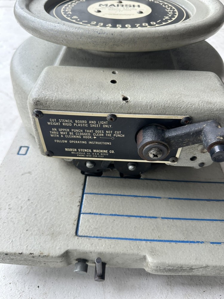 Marsh Model S-48-R Stencil Machine