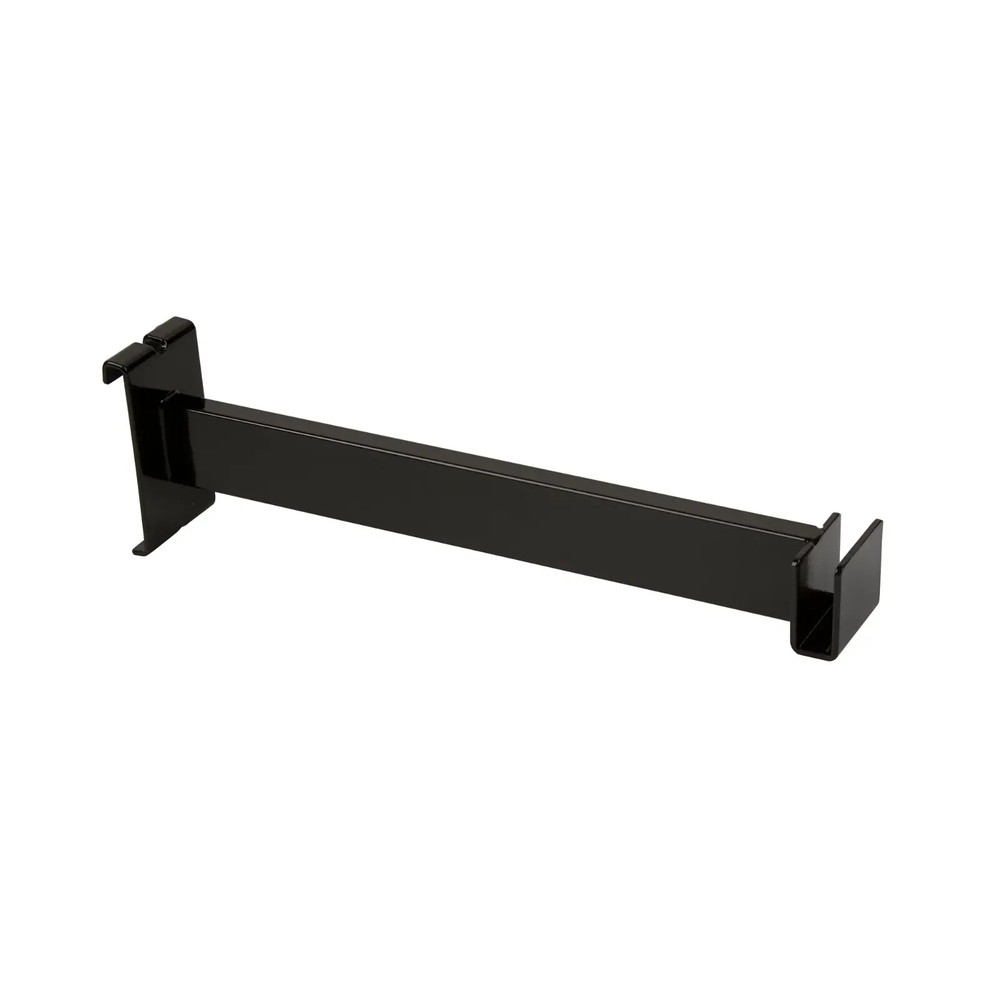 New 12" Gridwall Black Hangrail Bracket For Rectangular Tubing