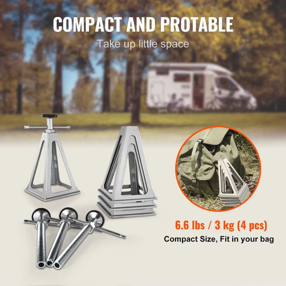 RV Stabilizer Jacks, 4 Pack Aluminum RV Leveling Jacks, RV Stack Jacks for RV
