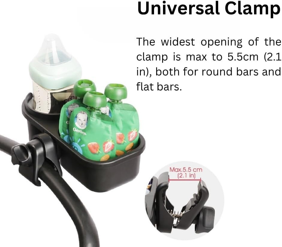 Universal Snack Tray and Cup Holder for Strollers - Maximum Convenience