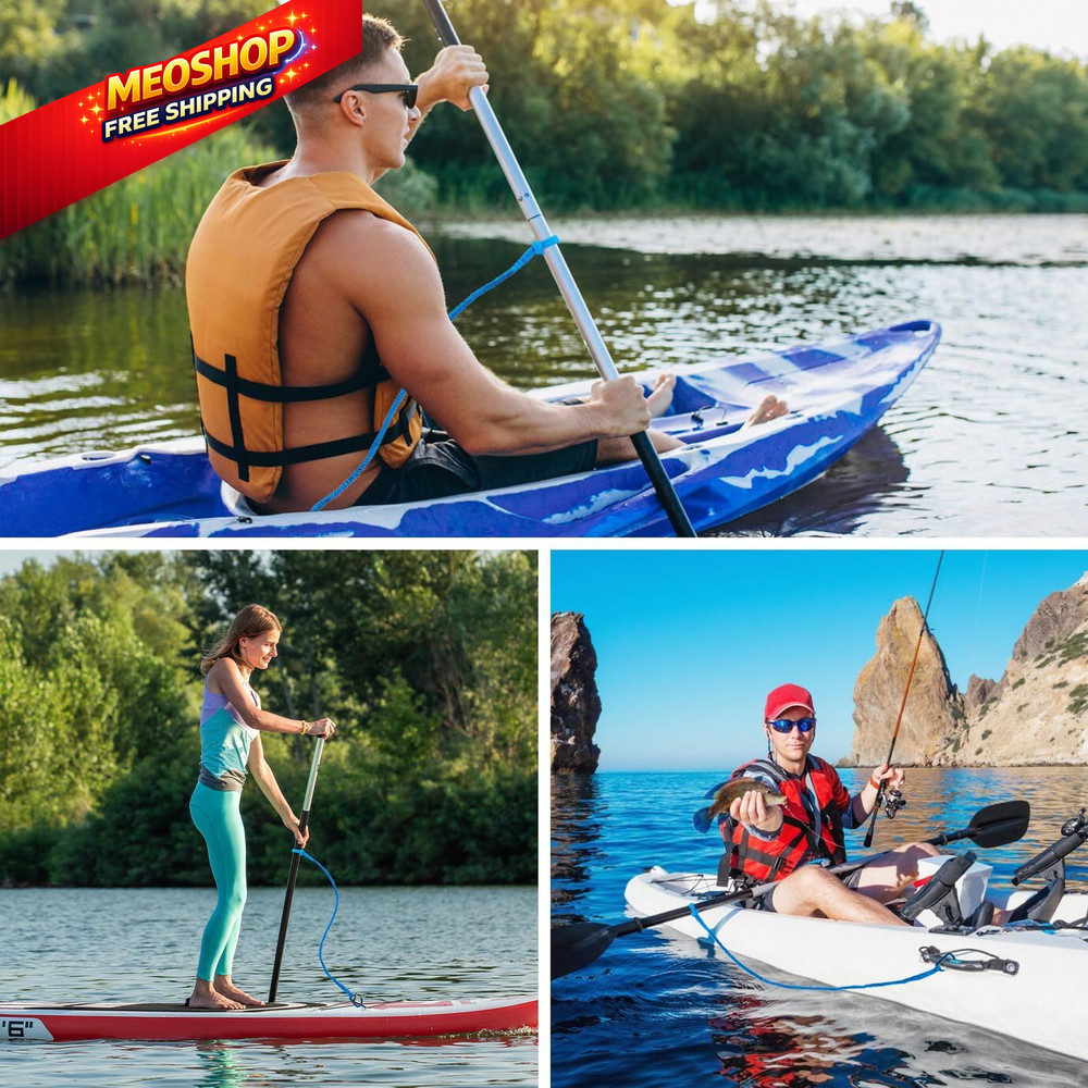 NVAAV 1/2/4 Pack Kayak Paddle Board Tether Leash 1pc(3.3-7ft), Blue