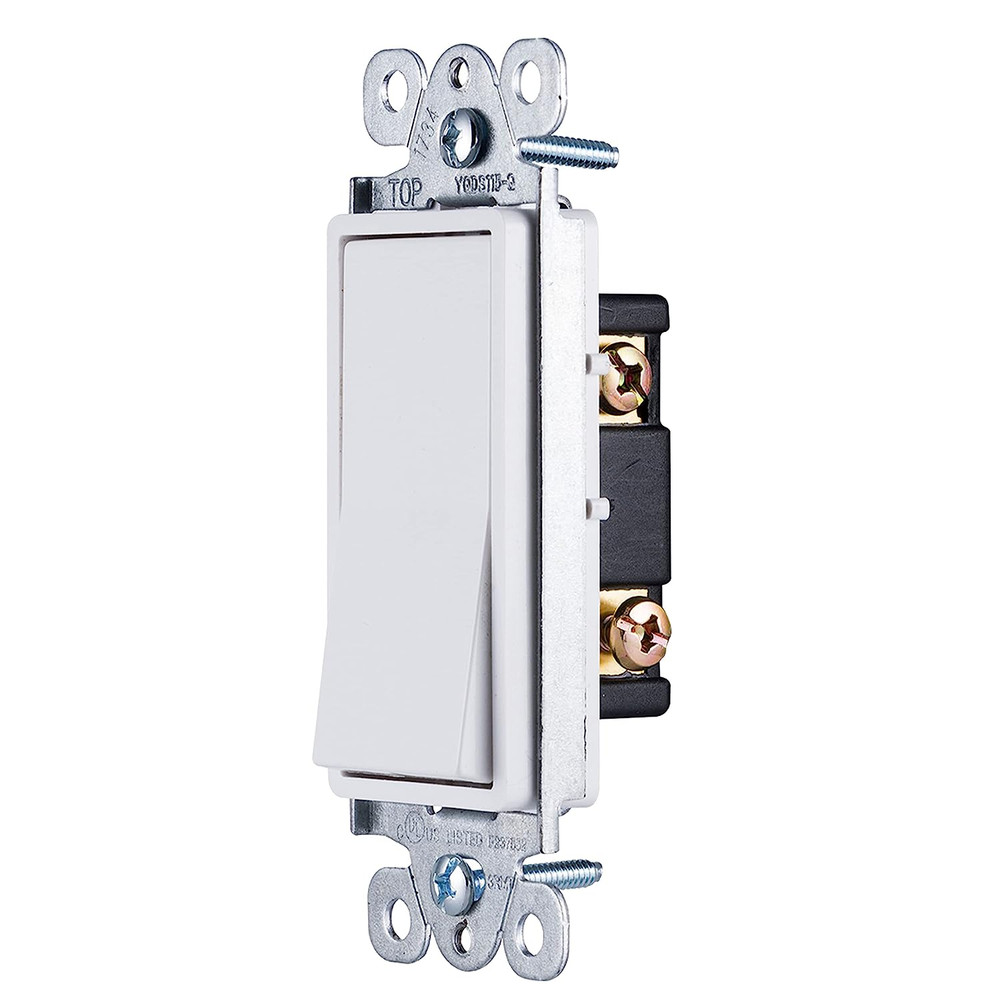 Paddle Rocker Switch - Single Pole Switch, On/Off, Replacement for Light Switche