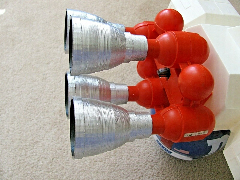 CUSTOM MADE & PAINTED (4) REAR ENGINE ROCKET BELLS SPACE 1999 Mattel Eagle 1