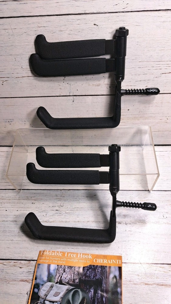 Tree Stand Bow Hook with Dual Rotating Arms and J-Hook, Stable and Sturdy Tree