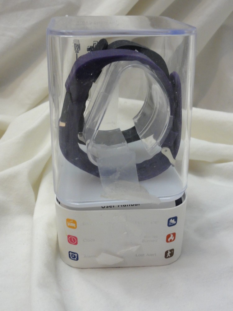 iFitness activity tracker ~ Purple & Black Band ~ Open Package