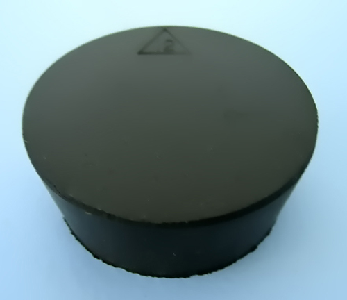 SIZE 12 BLACK RUBBER STOPPERS  (COUNT 1)