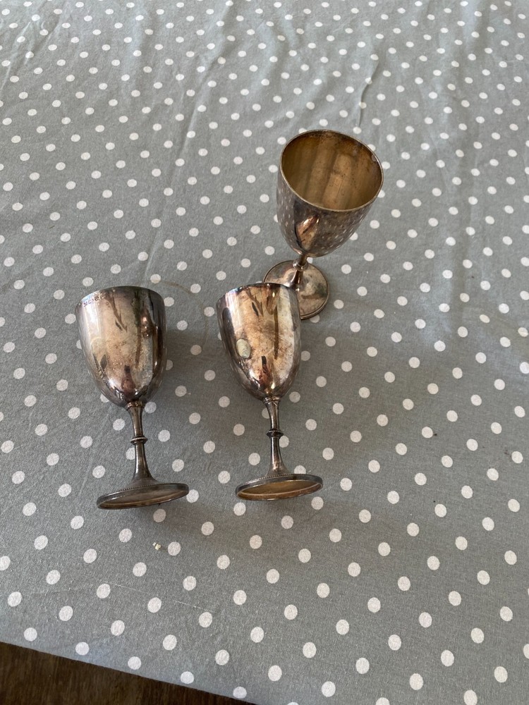 x3 Silver Plated Robert Pringle & Sons Cups