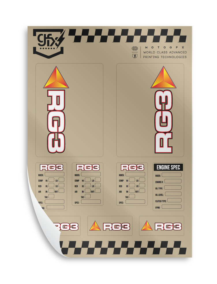 RG3 Fork Stickers Suspension Decal Kit