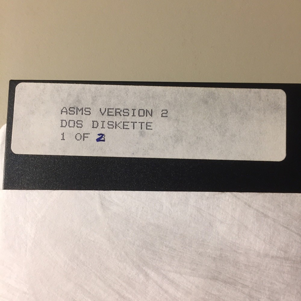 Vintage ASMS Version 2 DOS 5.25” Floppy Disks VHTF