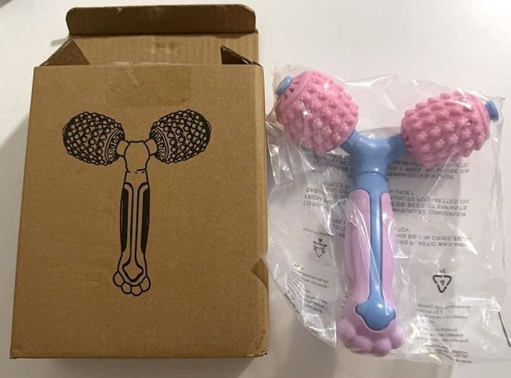 Cat Paw Dual-Roller Massager, Protable Hand Held Massage Roller