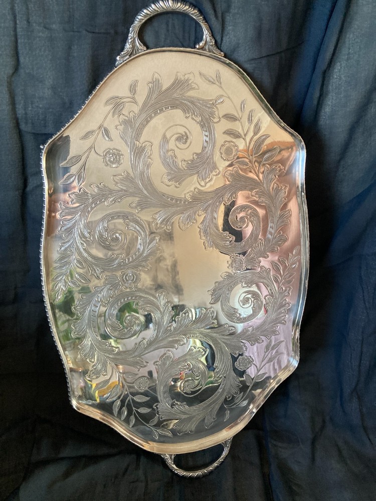 cooper brothers large silver plated tray