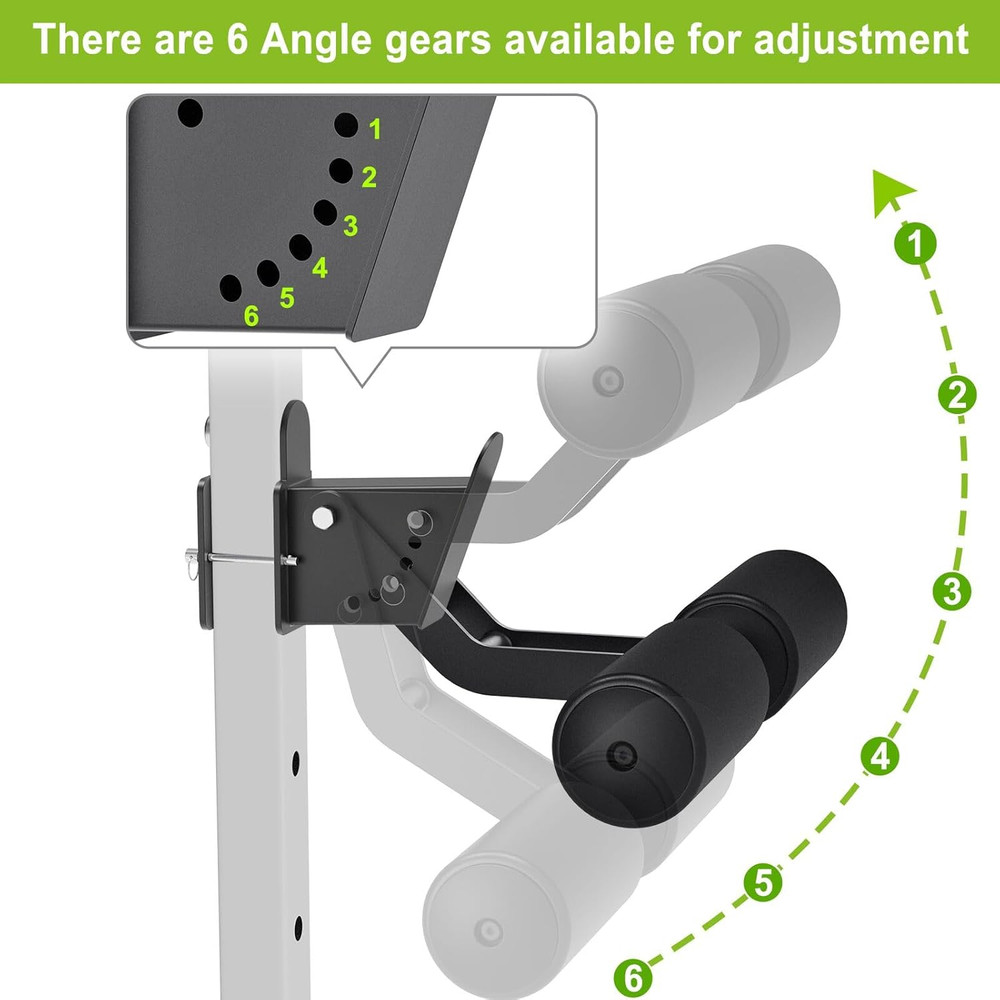 Nordic Hamstring Curl Squat Rack Attachment for Power Rack with 5/8" or 1" Hole