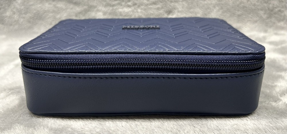 Missoni Exclusive Delta One Travel Case Pouch Blue Wave Zipper - CASE ONLY