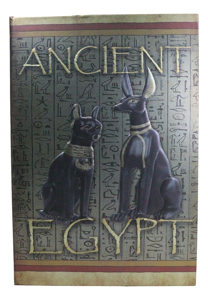 Ancient Egypt Bastet And Anubis Hieroglyphic Embossed Blank Page Journal Book