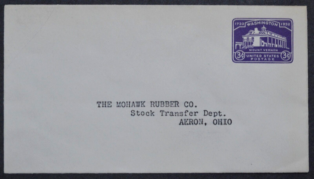 1932 US Sc. #U526 stamped envelope 3 cent unused, good shape