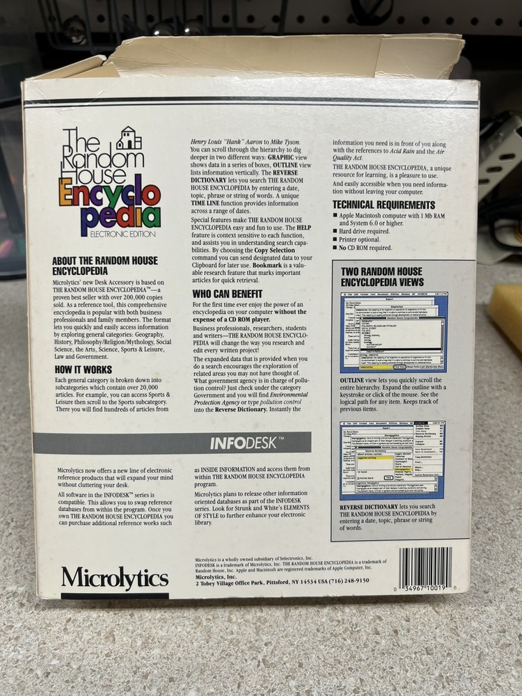 Random House Encyclopedia Mac Software
