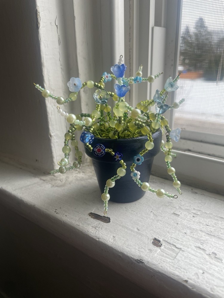 Hand Made One Of A Kind Beaded Plant