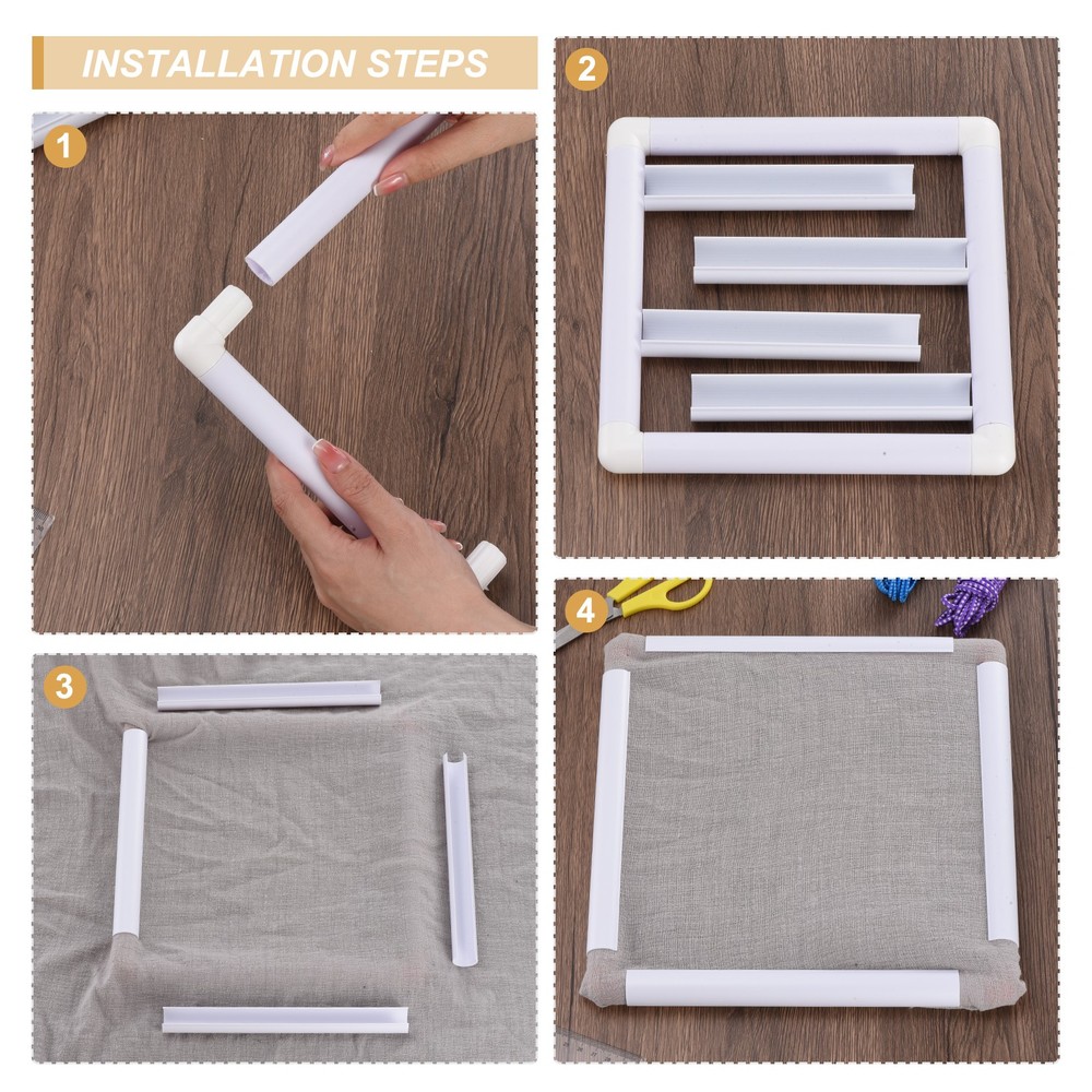 17" Embroidery Hoops Universal Clip Hoop Frame Reusable Square Rectangle
