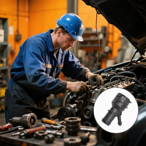 Engine Coolant Heater Hose Connector, Compatible with Audi A3 TT, VW Golf