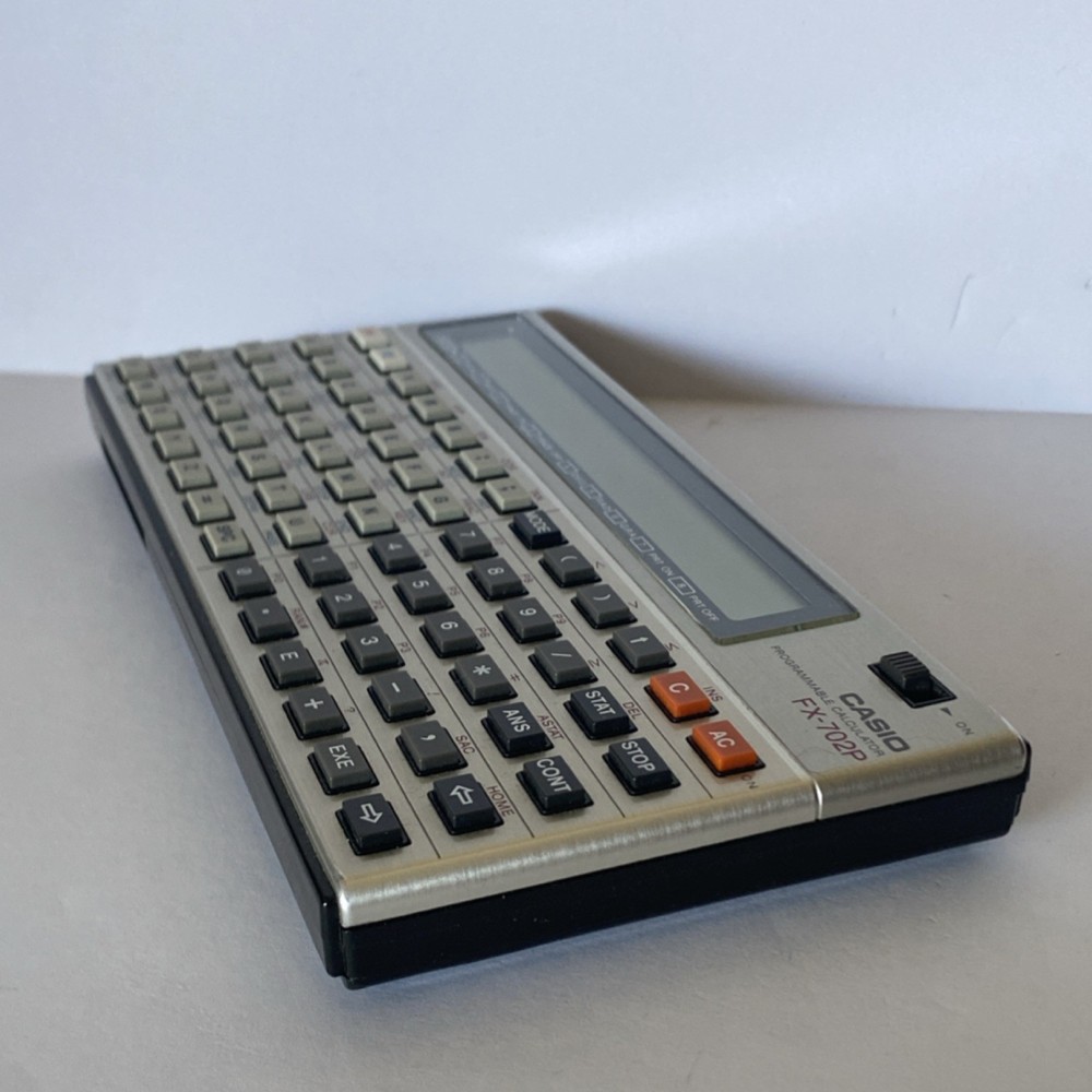 Casio FX-702P Vintage Programmable Calculator w/ FA-2 Cassette Interface, Manual