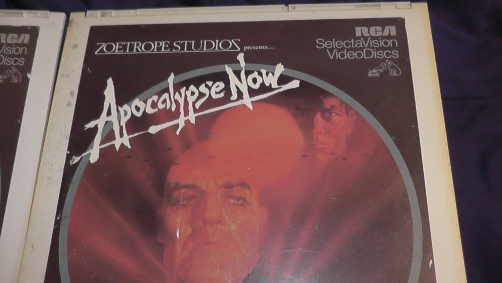 CED 2 VIDEODISCS APOCALYPSE NOW 1982 PARAMOUNT MOVIE CAPACITANCE ELECTRONIC DISC