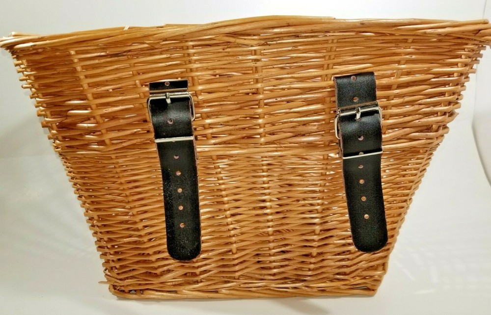 Bell Rattan Wicker Handle Bar Bicycle Storage Basket