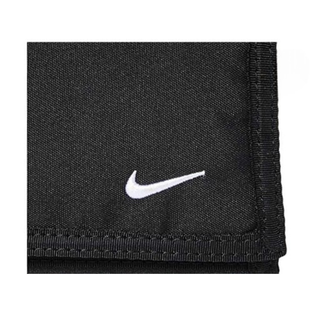 Nike Basic Black Tri-Fold Wallet – Zip Pocket & Closure – Unisex Compact